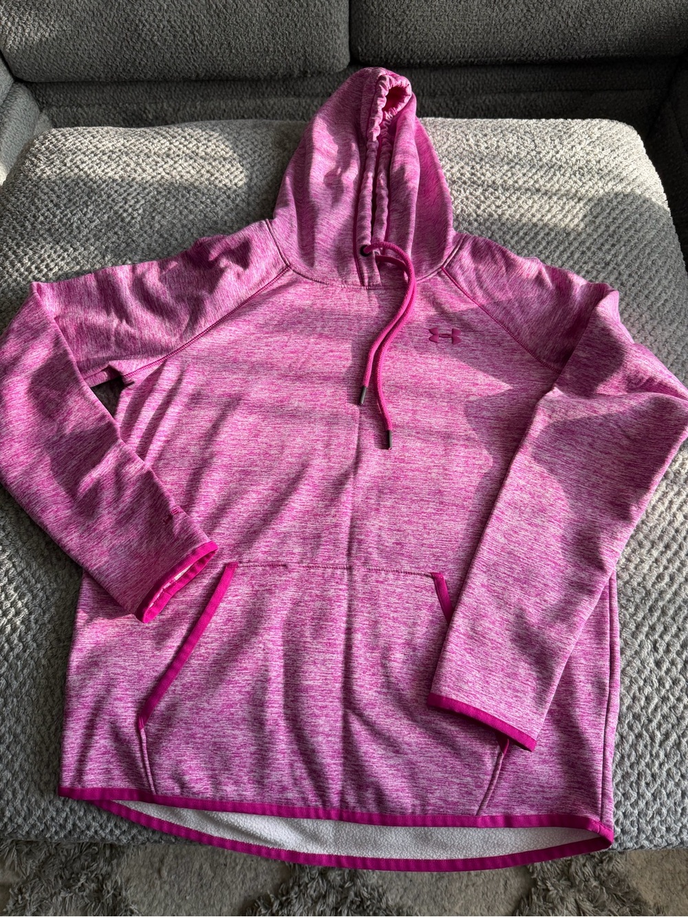 Under Armour Women's Heathered Hot Pink Hooded Pullover